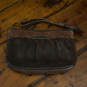 Dubarry Brown Leather Wristlet Clutch